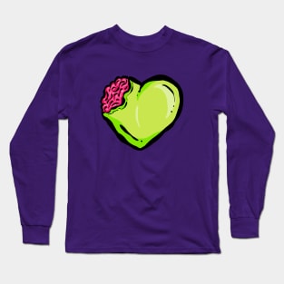 My Green Voodoo Dead Zombie Heart and Brains Long Sleeve T-Shirt